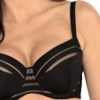 Full Figure Padded Striped Bra Gorteks Luna Black Discount