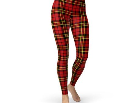 Womens Red Plaid Tartan Leggings Online Hot Sale