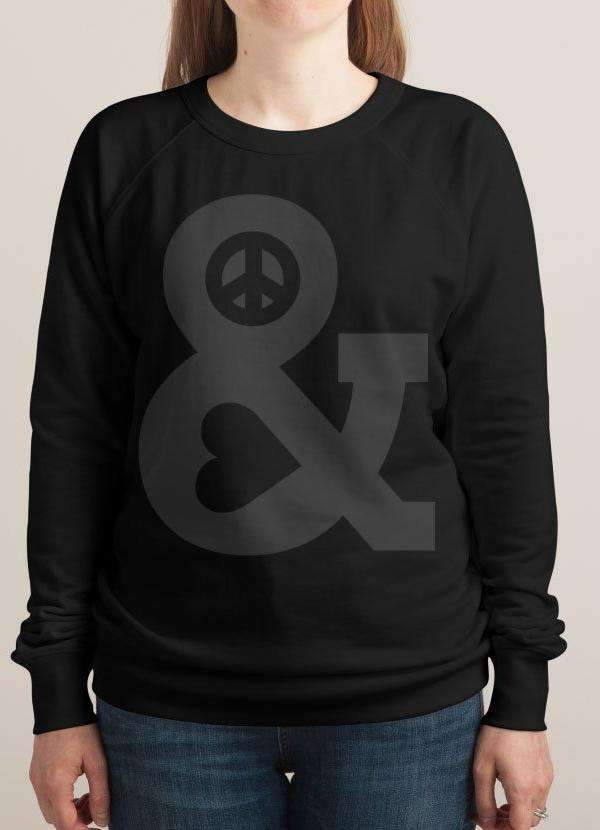 PEACE AND LOVE WOMEN SWEAT SHIRT Cheap