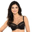 Full Figure Padded Striped Bra Gorteks Luna Black Discount