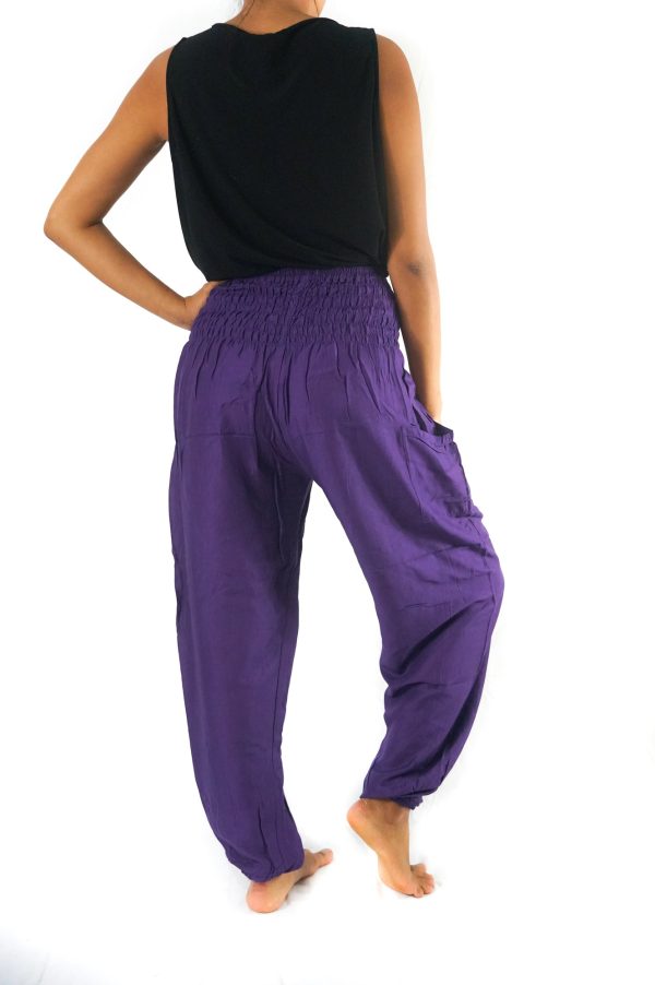 Purple Women Boho Pants Hippie Pants Yoga Pants Harem Online Hot Sale