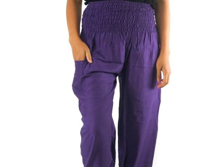 Purple Women Boho Pants Hippie Pants Yoga Pants Harem Online Hot Sale