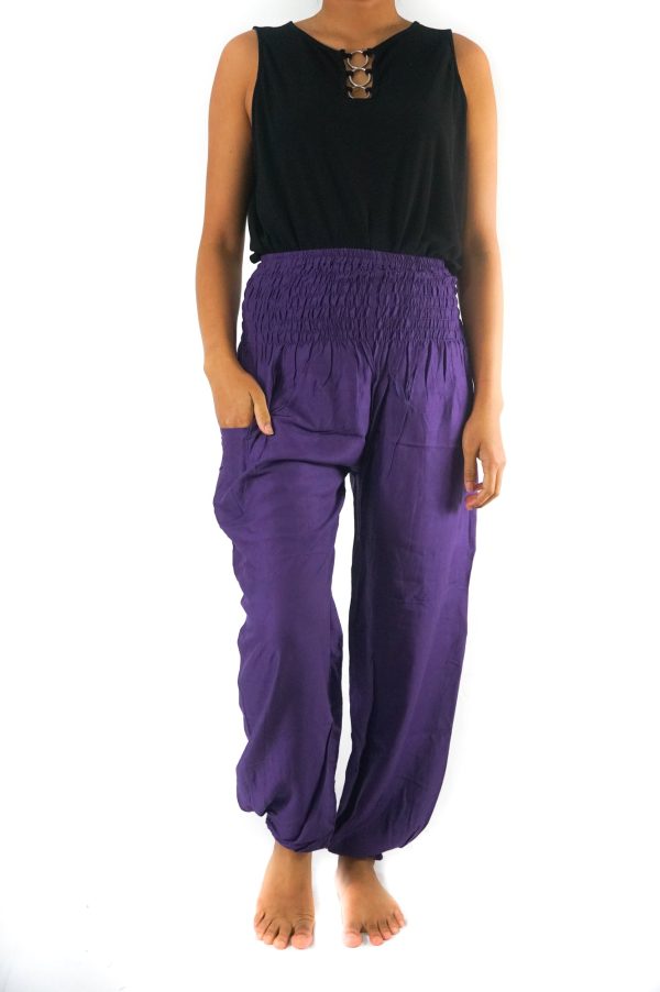 Purple Women Boho Pants Hippie Pants Yoga Pants Harem Online Hot Sale