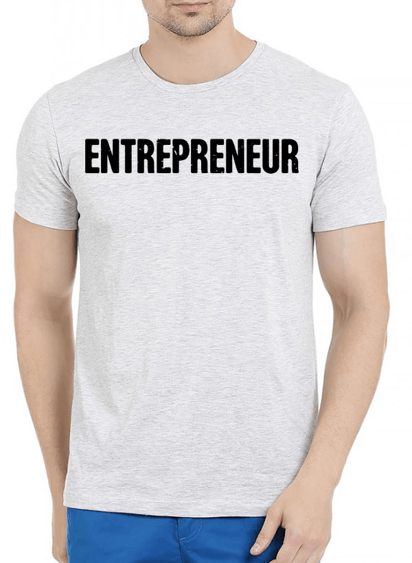 Entrepreneur Half Sleeves Melange T-shirt Online now