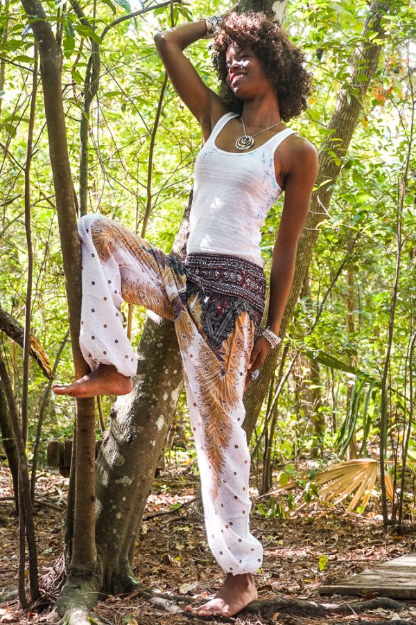 WHITE PEACOCK Women Boho Pants Hippie Pants Yoga Sale