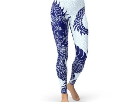 Womens Japanese Dragon Leggings Online