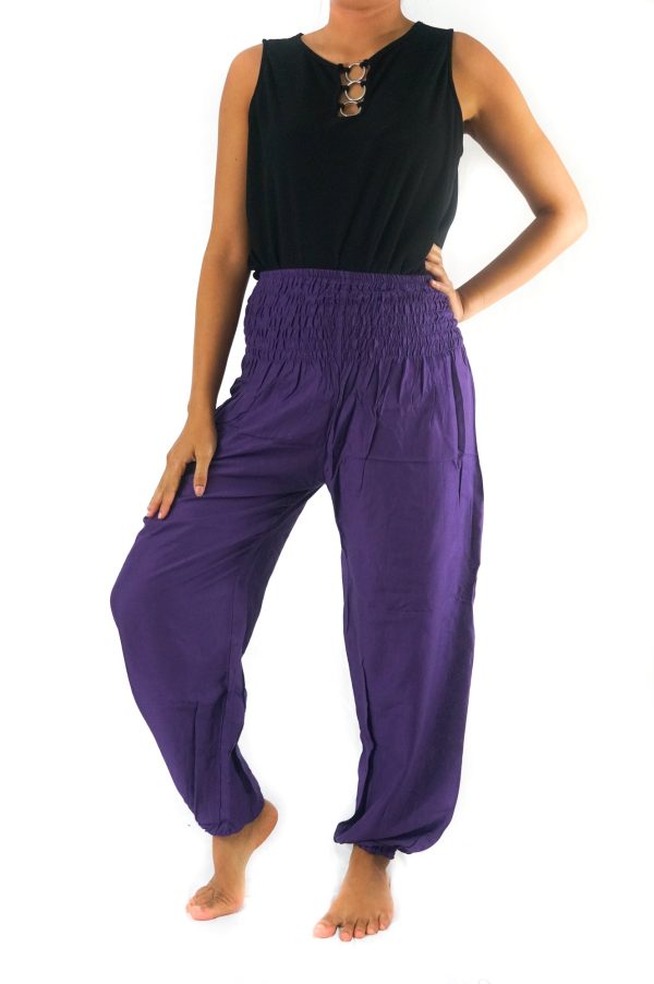 Purple Women Boho Pants Hippie Pants Yoga Pants Harem Online Hot Sale