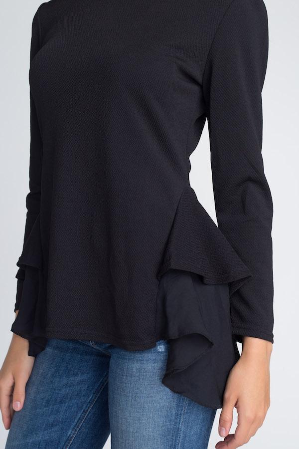 Women s Long Sleeve Ruffle Top Online Sale