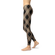 Womens Beige Brown Argyle Leggings Online now