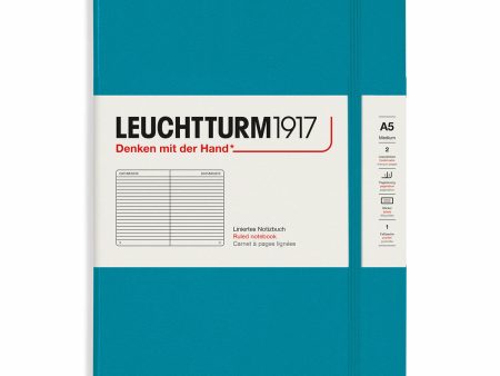 Muistikirja A5 Leuchtturm1917 Hard  Ruled Ocean, kovakantinen viivallinen Cheap